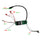 This image displays a circuit board module for the F7ULTRA electric scooter, featuring an LED display and labeled wiring connections for the communication, brake, accessory, lamp, and USB ports.