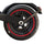 Electric scooter LCD display dashboard circuit board with attached wiring harness and red connector plugs on a white background.