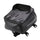 A black, textured handlebar bag for an electric bike or scooter with a clear plastic top window for a smartphone.