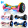 H1 and H2 Bluetooth hoverboard collection featuring multiple color options, RGB LED wheels, Bluetooth speakers, and blue LED lighting.