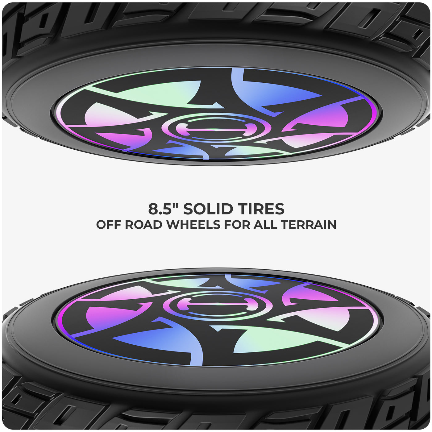 iHoverboard H8 LED Black Off Road Hoverboard 8.5"