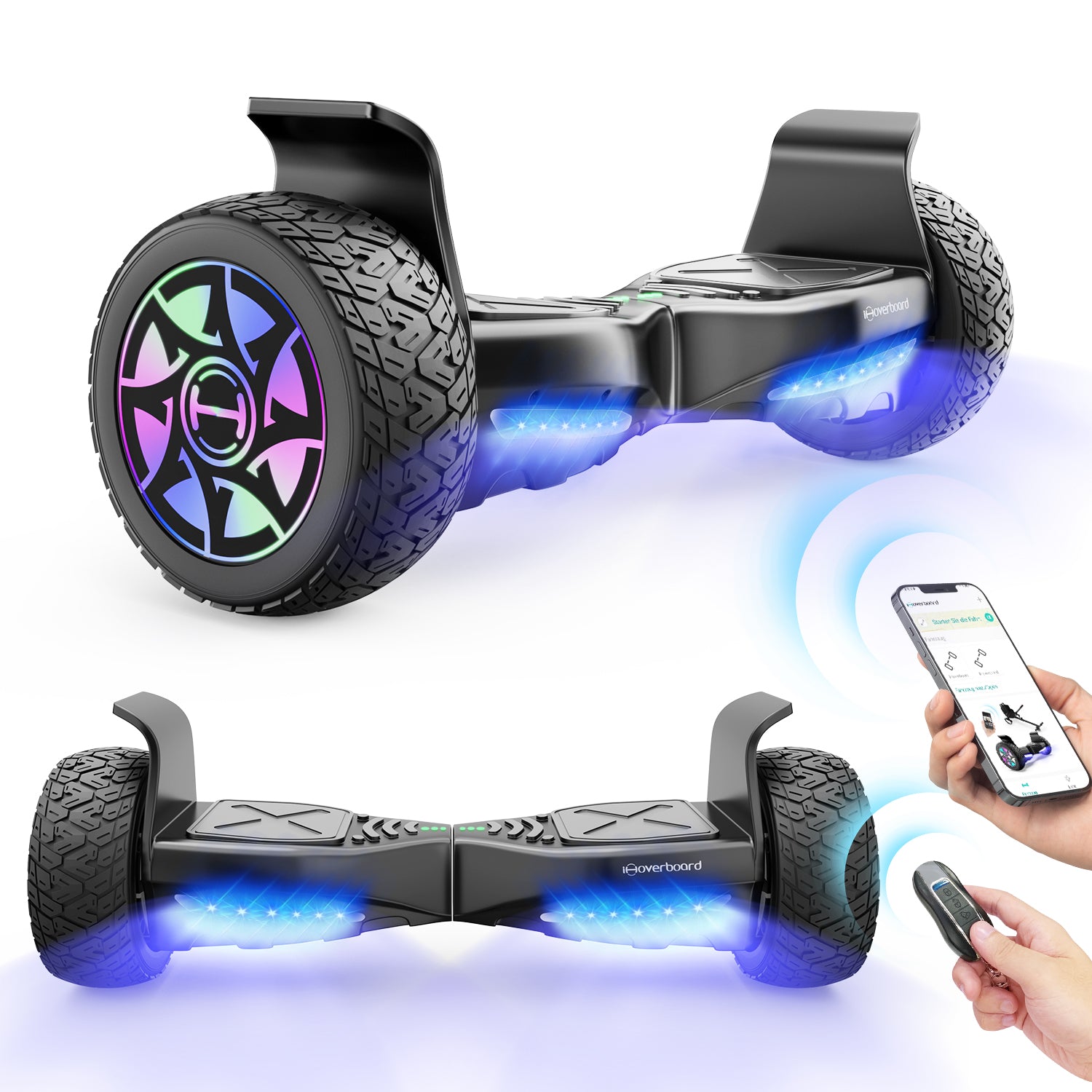 H8Max 8.5" Off Road Hoverboard Bluetooth Music LED Lights Self Balancing System