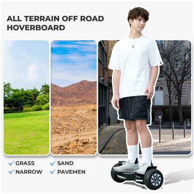 iHoverboard H8 LED Black Off Road Hoverboard 8.5"
