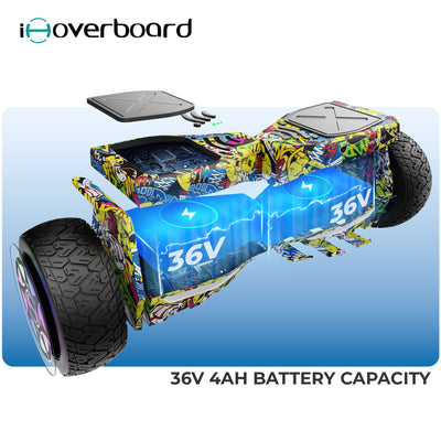 iHoverboard H8 LED Yellow Off Road Hoverboard 8.5"