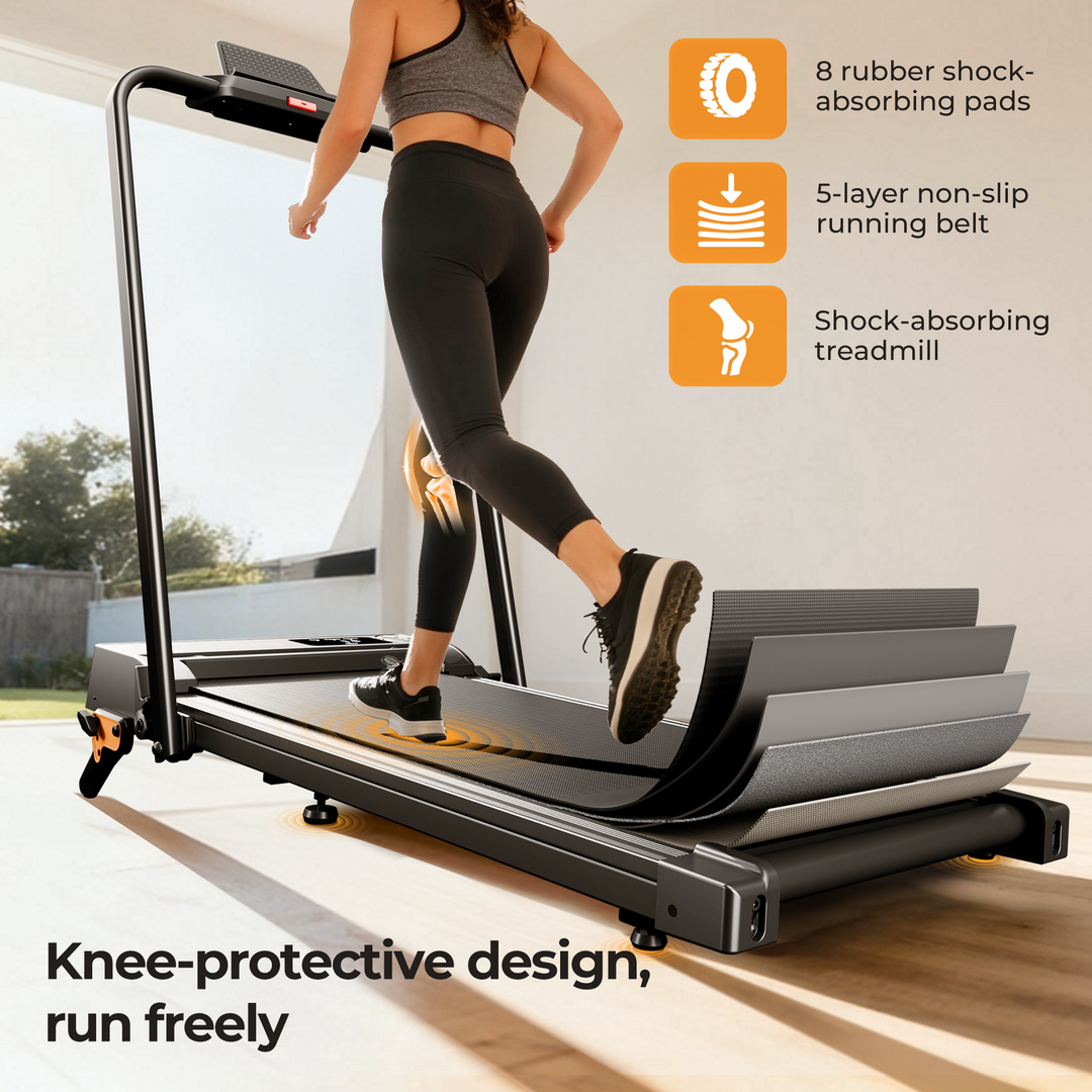 JT52 Walking Pad with Handrails Treadmill with Incline | iScooter