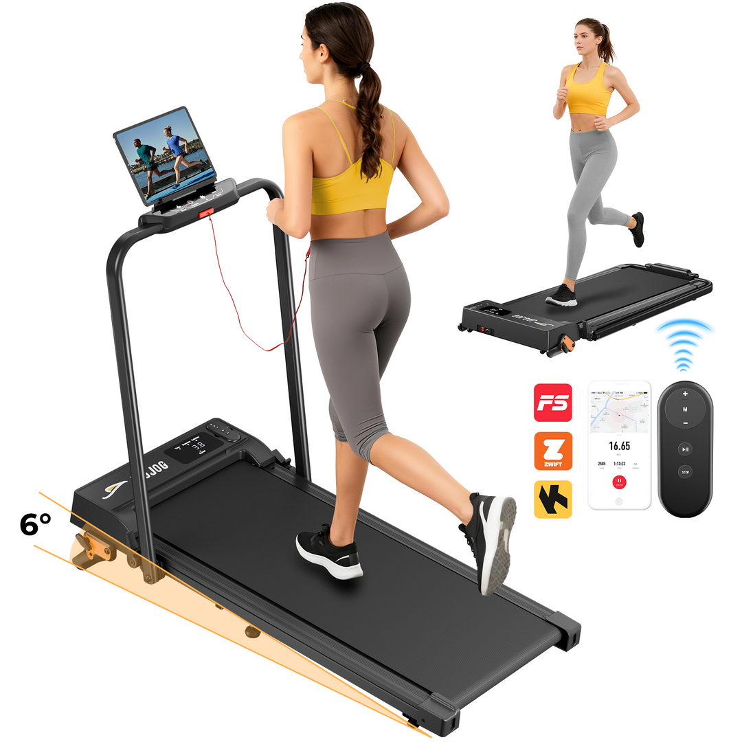 JT52 Walking Pad with Handrails Treadmill with Incline | iScooter