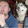 A selfie of a man and a husky sitting together in a vehicle for the Sherpa_s_Day project.