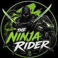 Circular logo featuring a green-and-black hooded ninja holding crossed swords, with the stylized text 