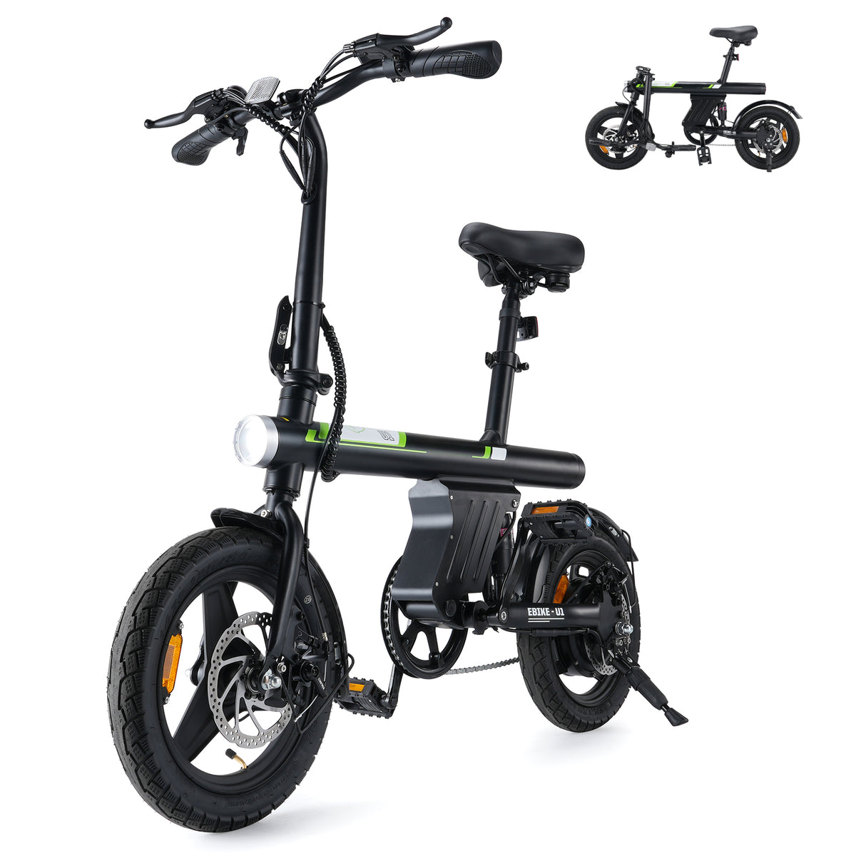 iScooter U1 Black Foldable Electric Bike