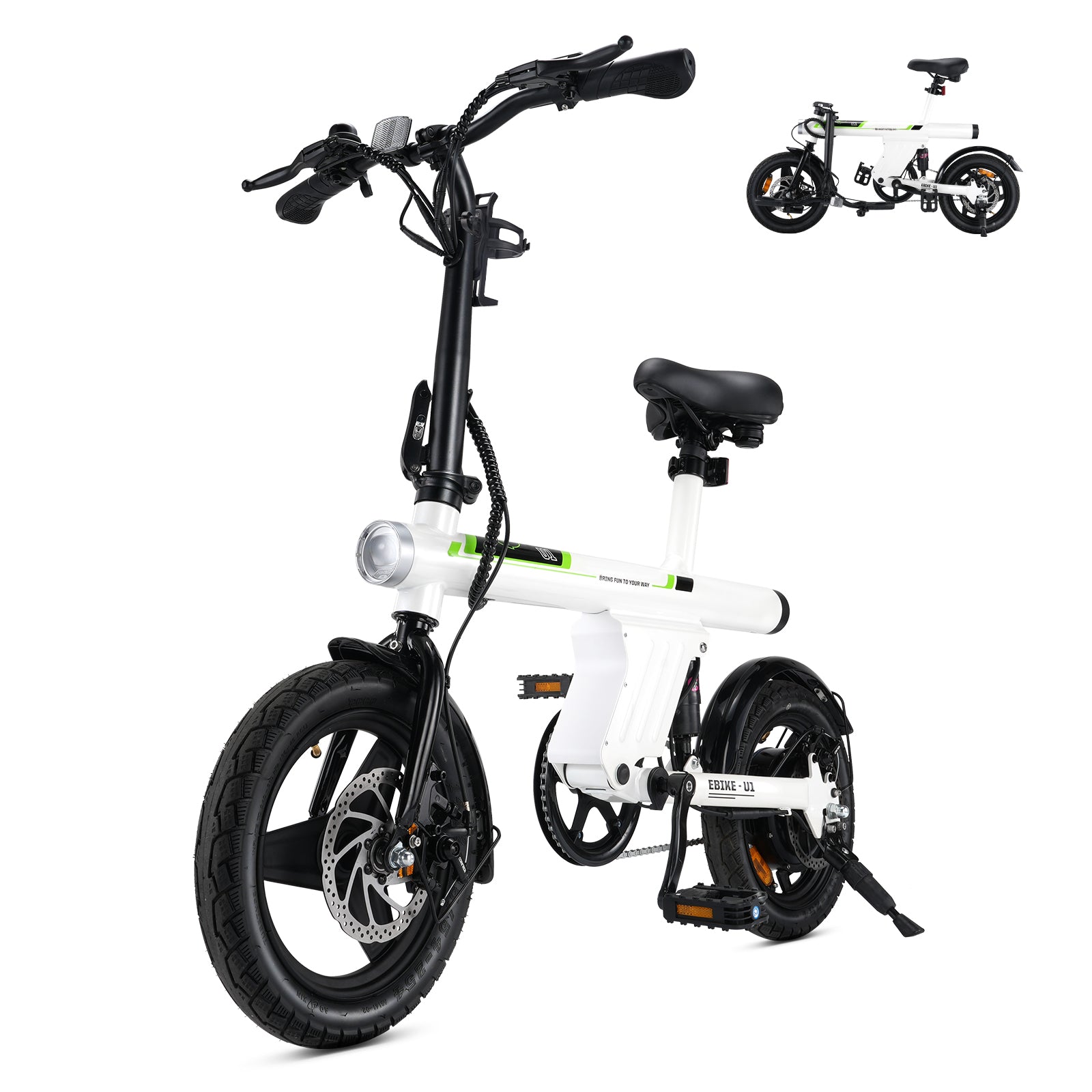 iScooter U1 White foldable e-bike iScooter U1 White foldable e-bike