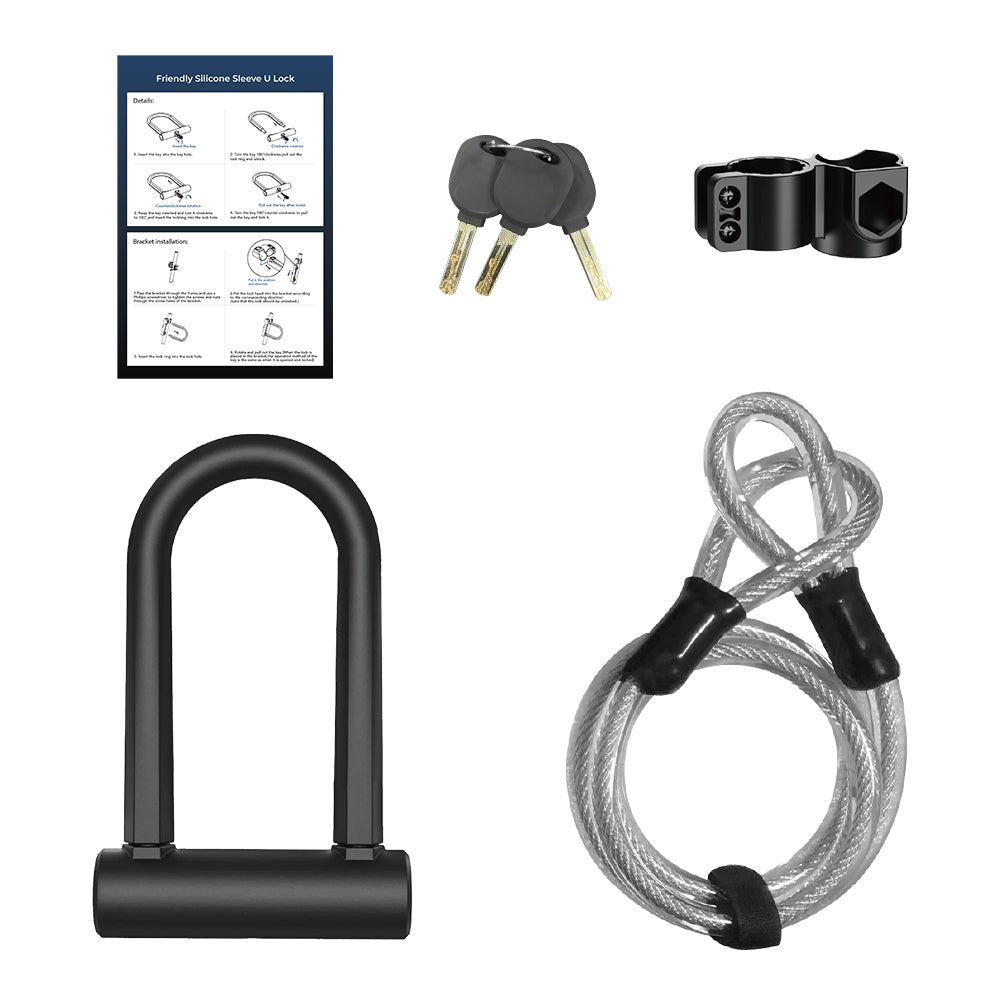 Silicone Sleeve U Lock Electric Scooters or Bikes