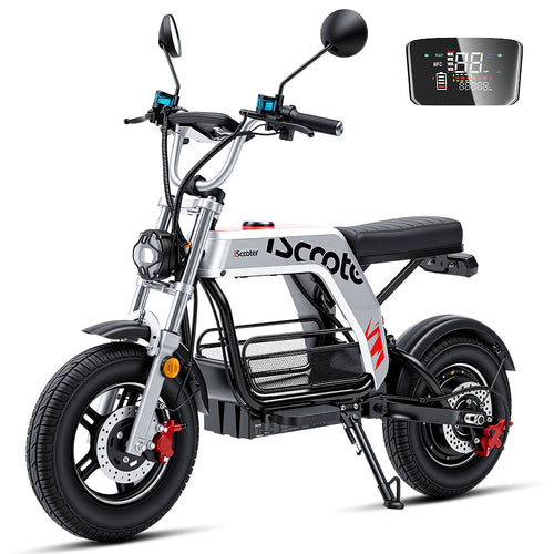 iScooter DX5Pro / DX5 2000W Electric Scooter with Seat & Large Basket - Moped Style