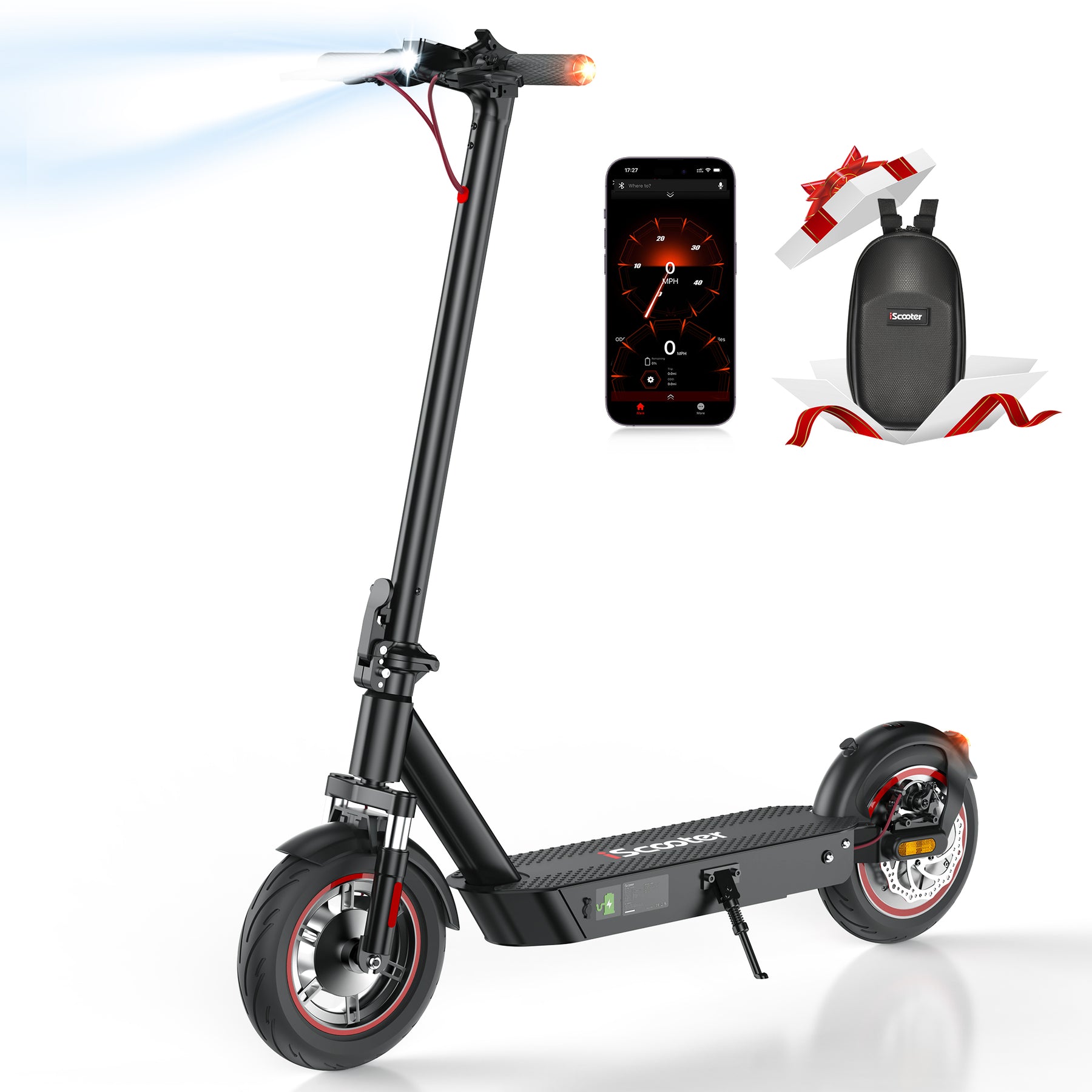 iScooter i10Plus long-range commuter scooter on urban path