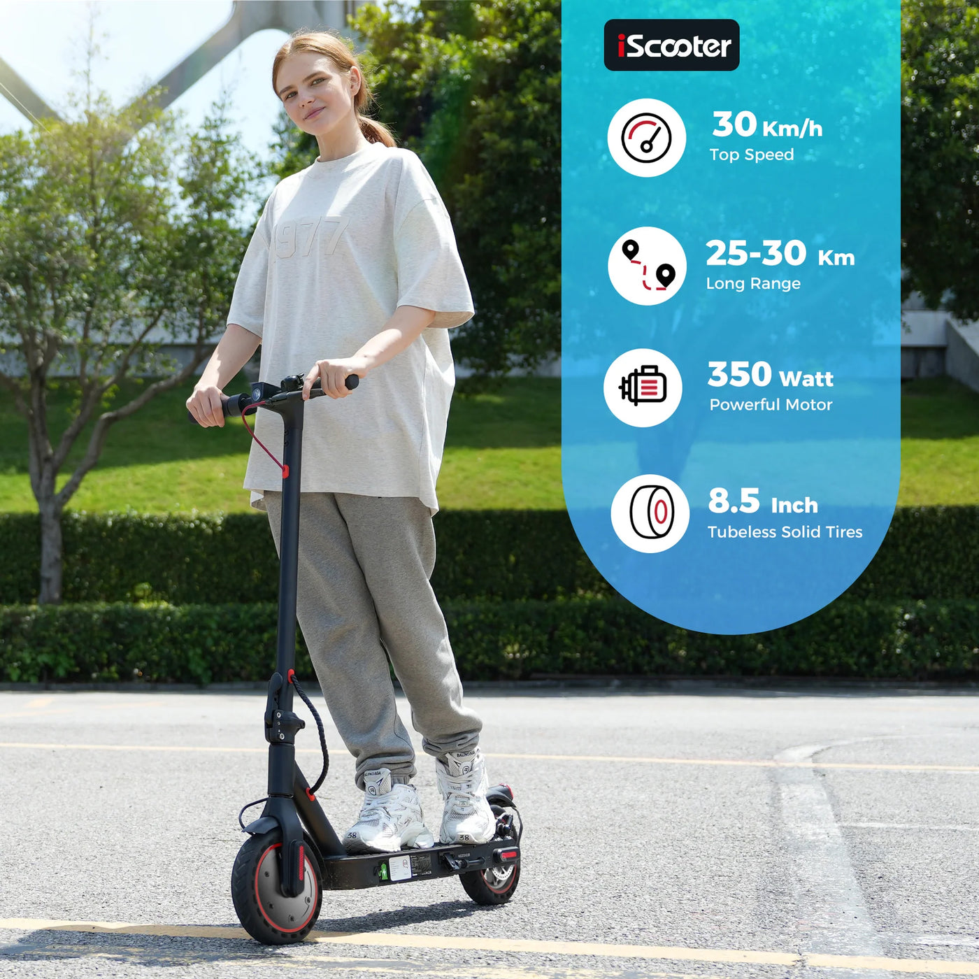IScooter I9 Elettrico 350W: Pieghevole, 25km/h, Autonomia 30km - Il Monopattino Per La Città