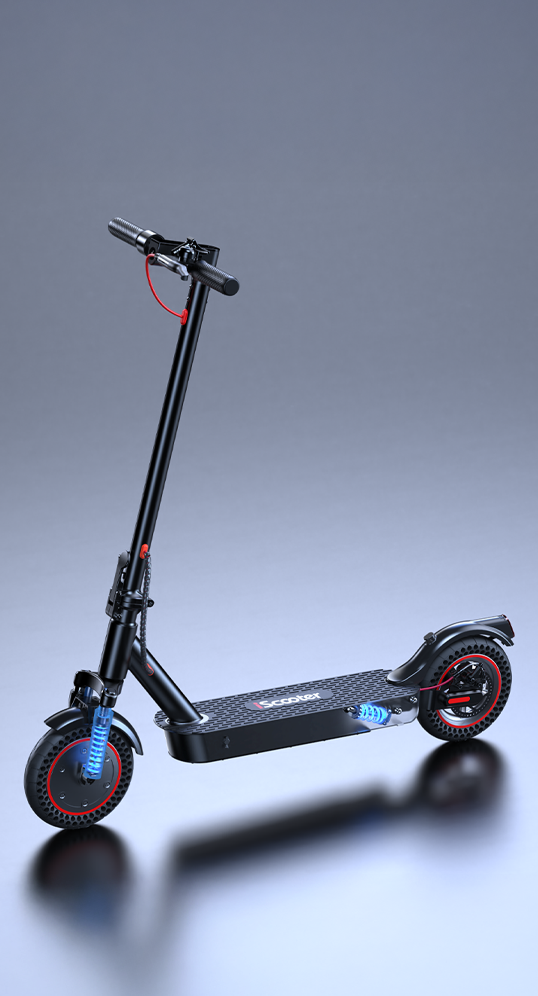 Dual suspension for wet bumps iScooter i9Max dual suspension