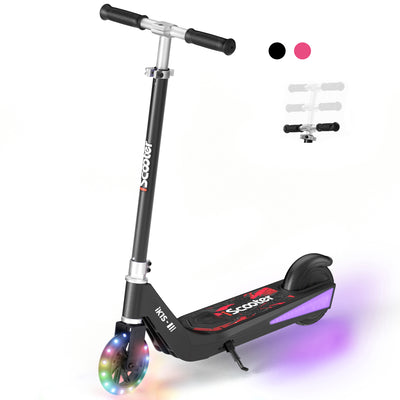 iScooter iK1S Electric Scooter for Kids with Colorful Flashing Wheels