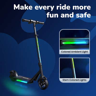iScooter iK3Pro/iK1S Electric Scooter for Kids with Colorful Lights