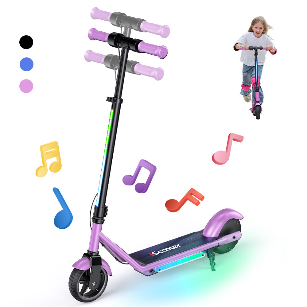iScooter iK3/iK1S Electric Scooter for Kids with Colorful Lights