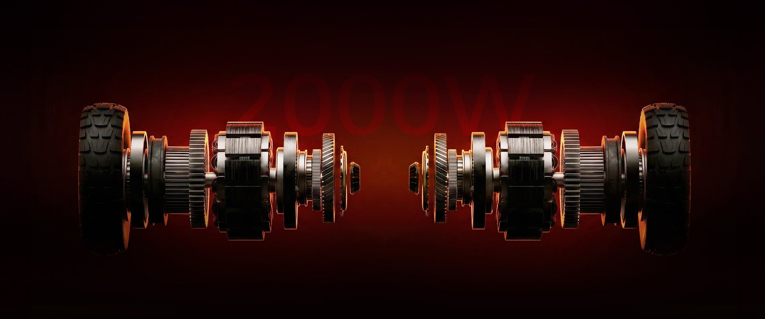 2000W Peak Power, Dual Motor Drive