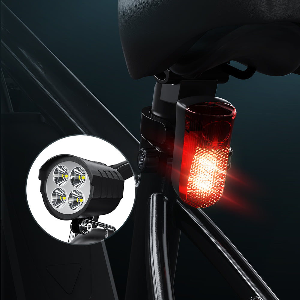 Built-in Headlights and Rear Brake Lights