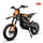 MT2 electric dirt bike with NFC smart card access shown in a three-quarter front view, featuring an orange and black frame, knobby off-road tires, front suspension, disc brakes, and kickstand on a white background.