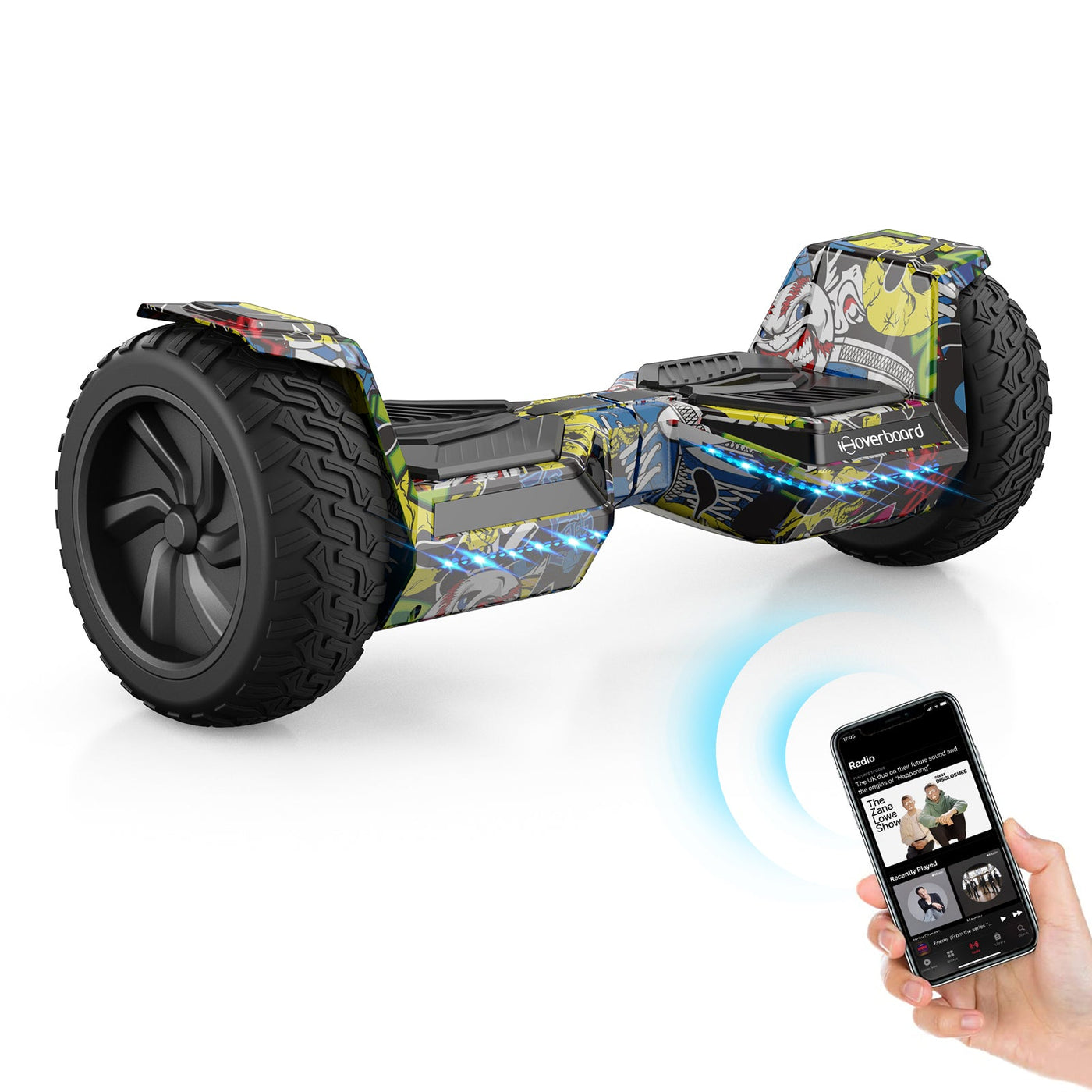 iHoverboard H8 LED Black Off Road Hoverboard 8.5"