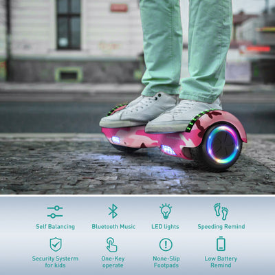 iHoverboard® H1 Pink LED Self Balancing Hoverboard 6.5"(700W)