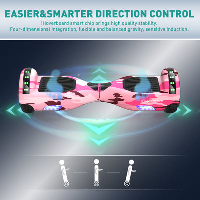 iHoverboard® H1 Pink LED Self Balancing Hoverboard 6.5"(700W)
