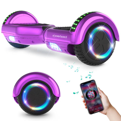 iHoverboard H1 Purple (Fuchsia) LED Self Balancing Hoverboard 6.5"