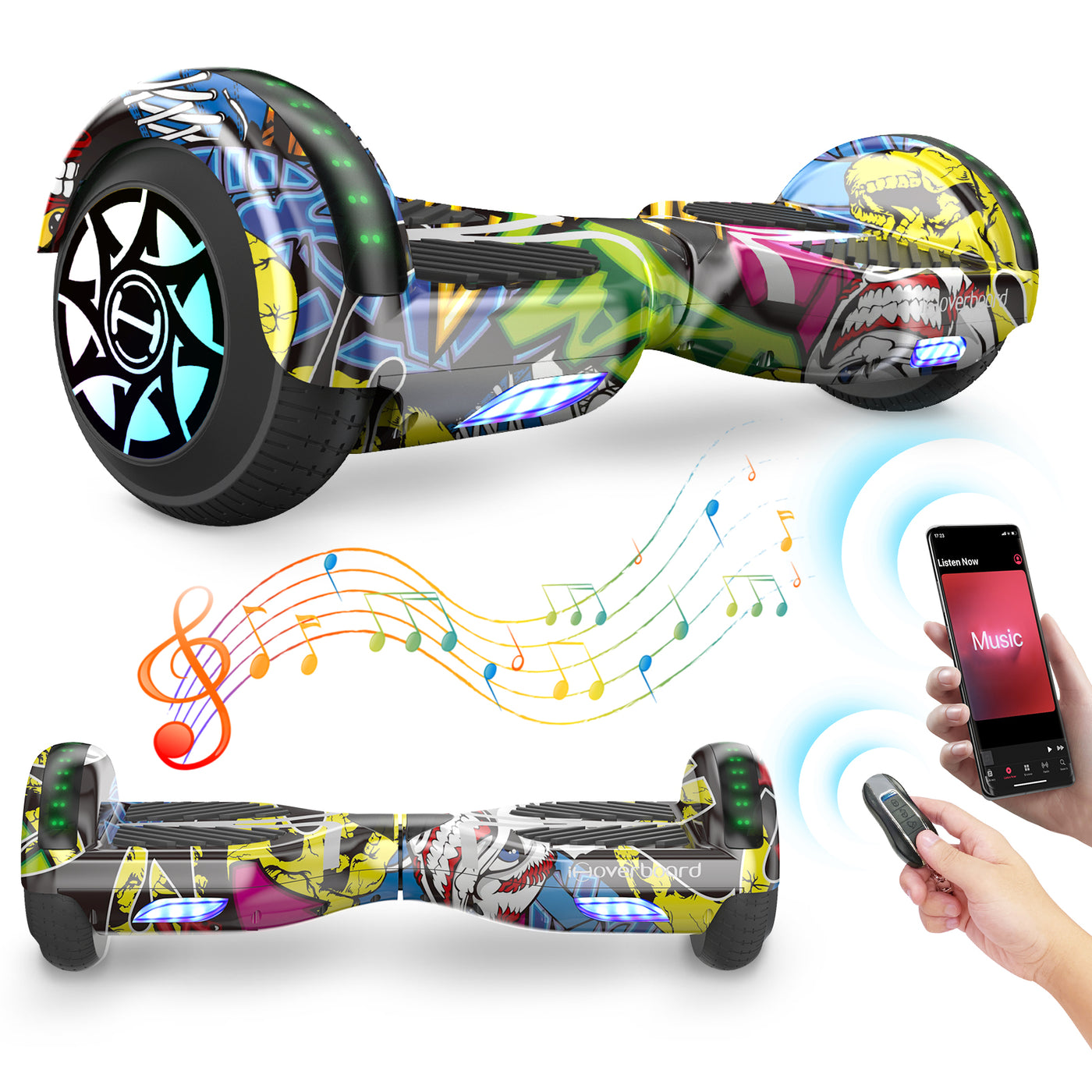 iHoverboard H4 Yellow Bluetooth Hoverboard 