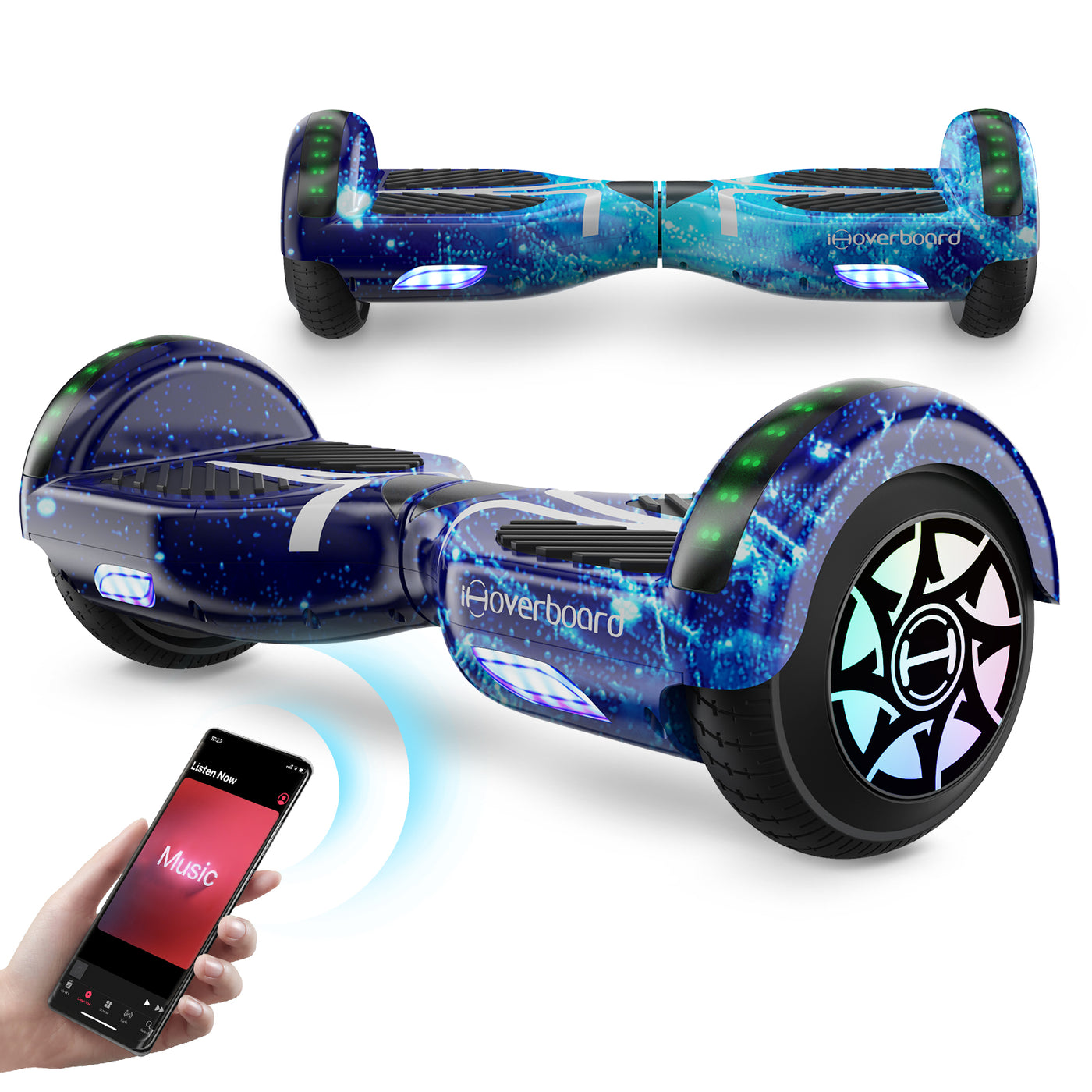 iHoverboard H4 Blue Bluetooth Hoverboard 6.5"