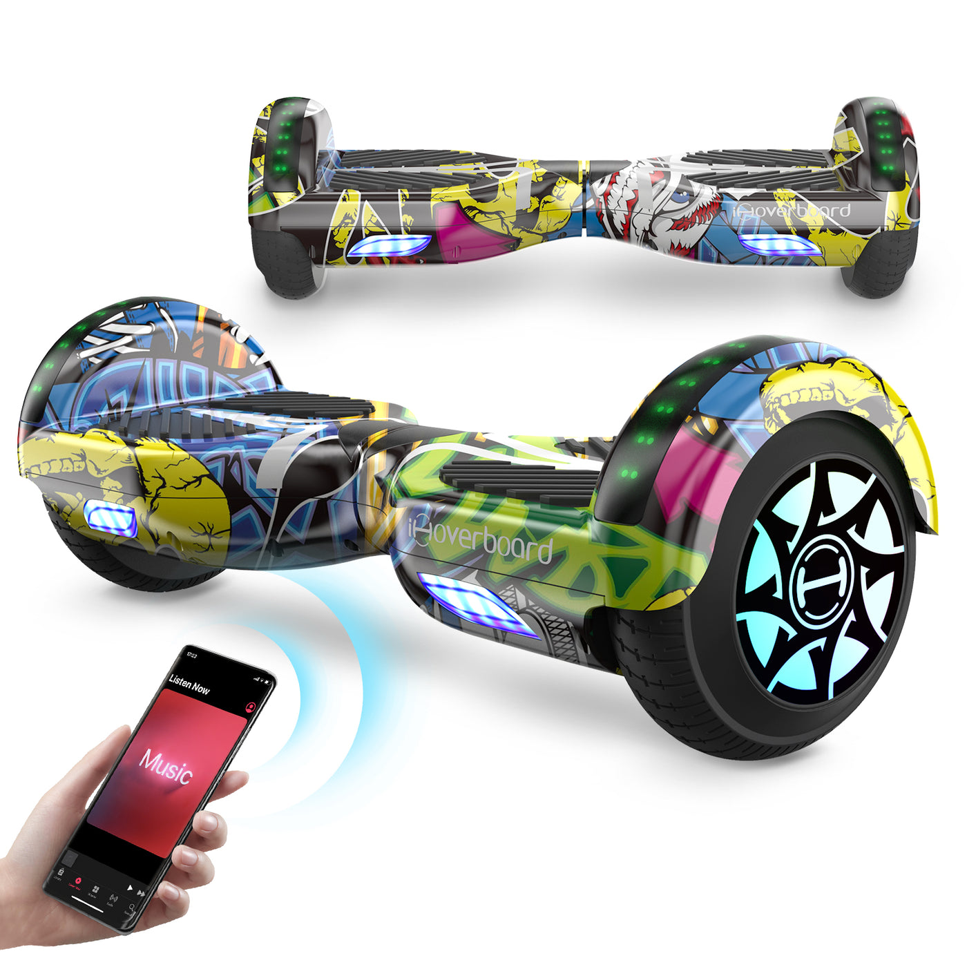 iHoverboard H4 Yellow Bluetooth Hoverboard 6.5"