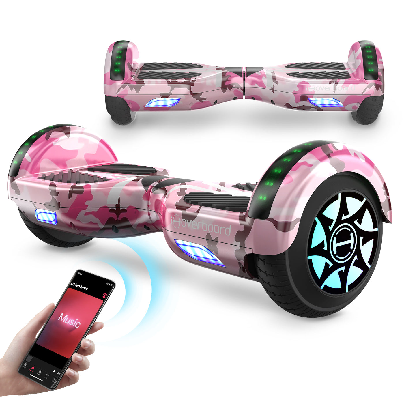 iHoverboard H4 Pink Bluetooth Hoverboard 6.5"
