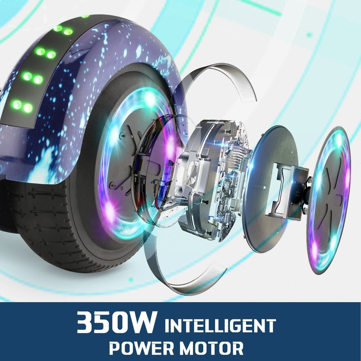 iHoverboard® H1 LED Self Balancing Hoverboard 6.5"(700W)